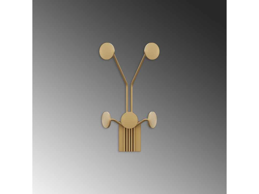 Gancho de pared de metal "Jirafa" - 24 x 16 x 40 cm - Oro