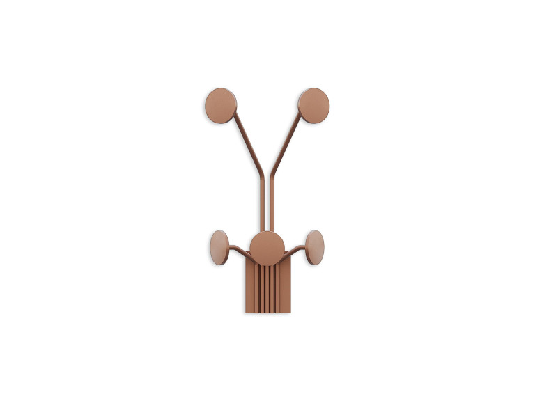 Gancho de pared de metal "Jirafa" - 24 x 16 x 40 cm - Cobre