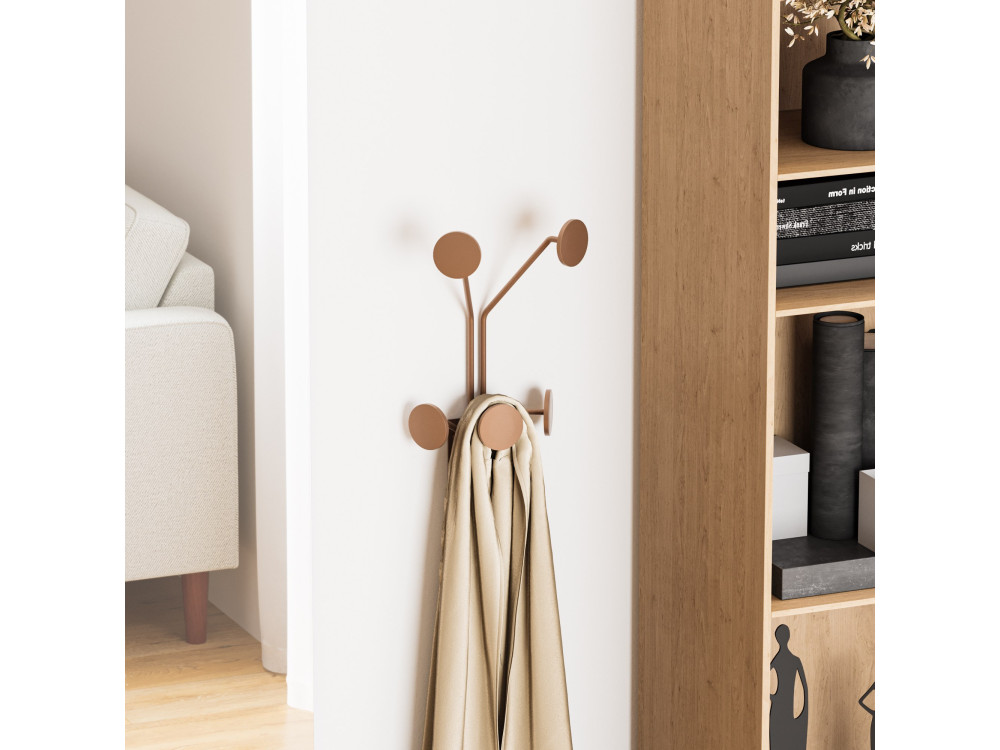 Gancho de pared de metal "Jirafa" - 24 x 16 x 40 cm - Cobre