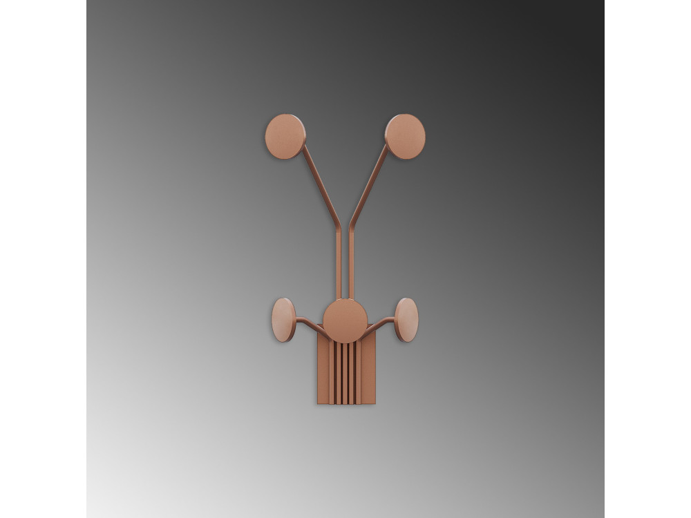Gancho de pared de metal "Jirafa" - 24 x 16 x 40 cm - Cobre