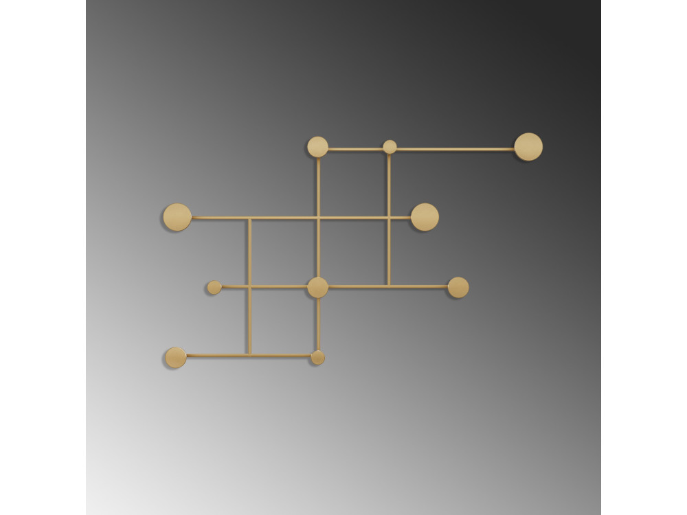 Gancho de pared metálico "Fatara" - 112 x 10 x 64 cm - Oro