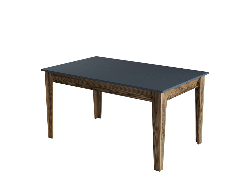 Mesa de comedor de madera "Milan500" - 145 x 88 x 75 cm - Gris antracita