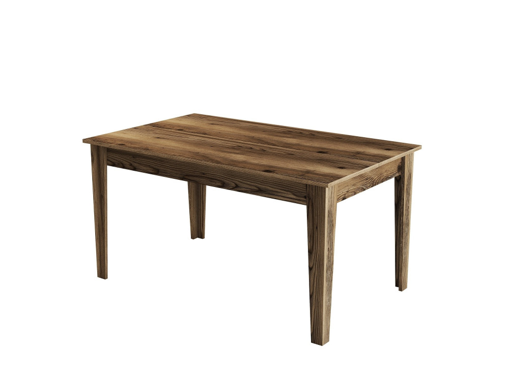 Mesa de comedor de madera "Milan500" - 145 x 88 x 75 cm - Marrón