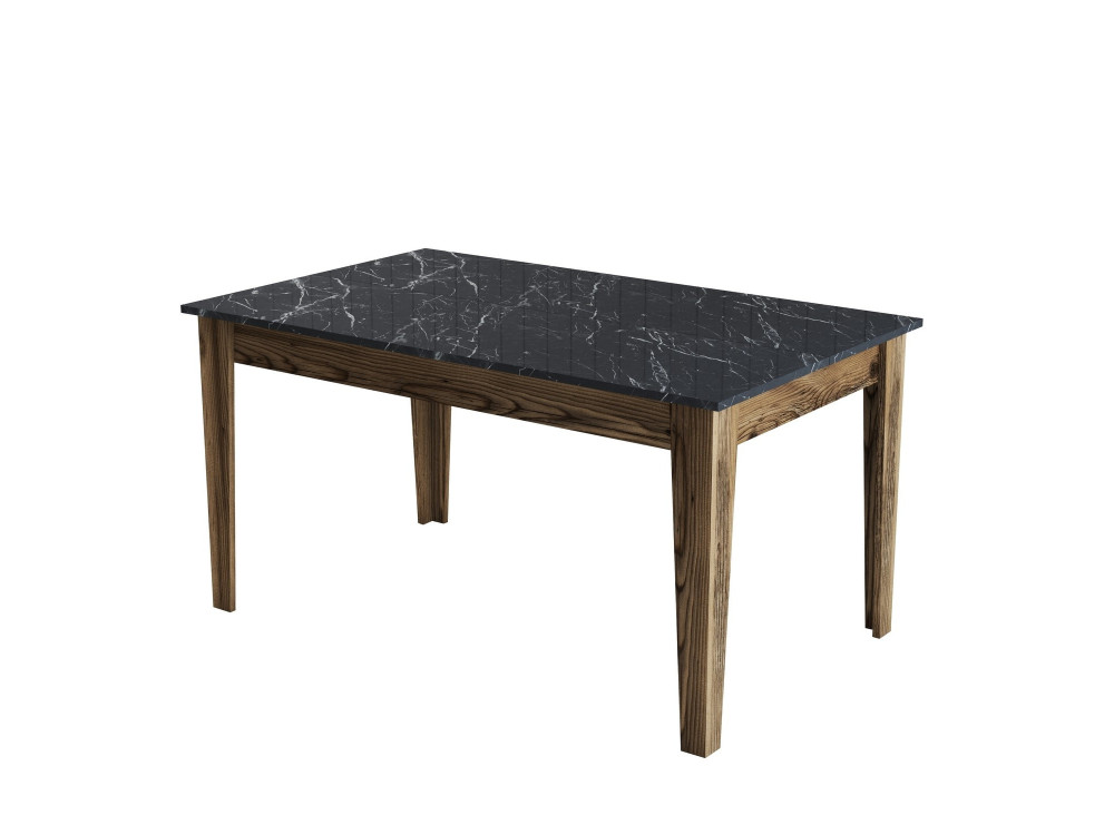 Mesa de comedor de madera "Milan500" - 145 x 88 x 75 cm - Negra