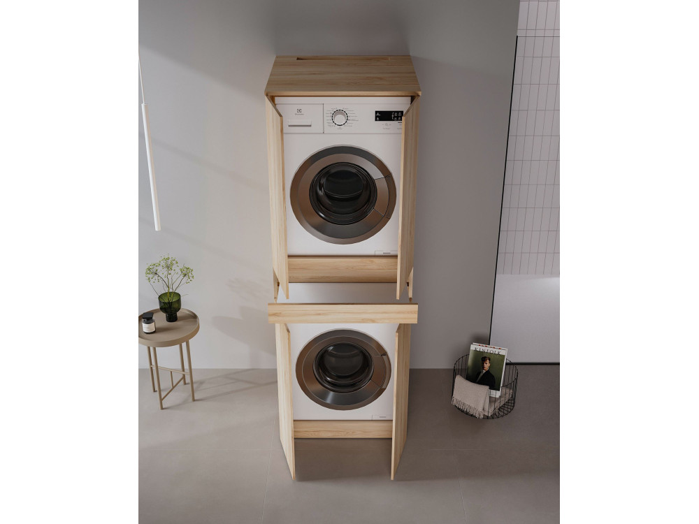 Mueble para lavadora «Neve 70» - 70 x 73 x 193 cm - Roble