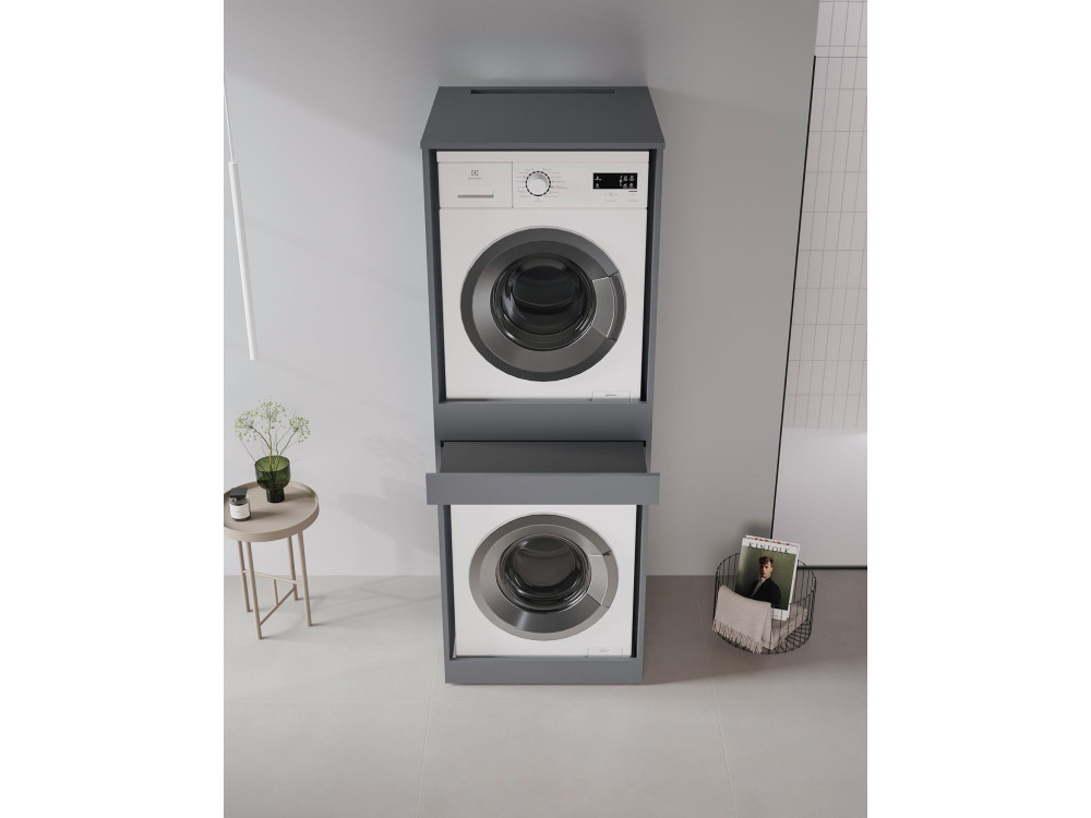 Mueble para lavadora «Linfa 70» - 70 x 73 x 193 cm - Antracita mate