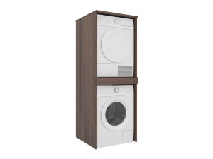 Mueble para lavadora «Linfa 70» - 70 x 73 x 193 cm - Nogal oscuro