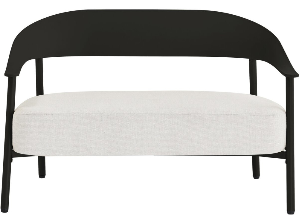 Sofá de jardín "Céora" de plástico y metal - 2 plazas - Negro