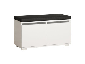 Zapatero de madera "Drago" - 80 x 35 x 42 cm - Blanco