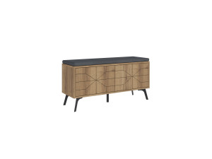 Mueble zapatero de madera "Dune" - 107 x 35 x 55 cm - Marrón