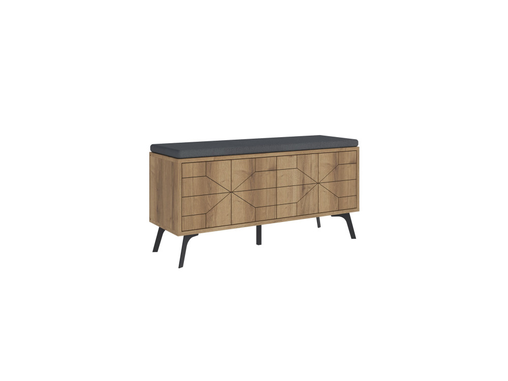 Mueble zapatero de madera "Dune" - 107 x 35 x 55 cm - Marrón