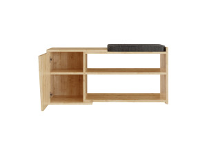Mueble zapatero de madera "Fiona" - 104 x 37 x 47 cm - Beige