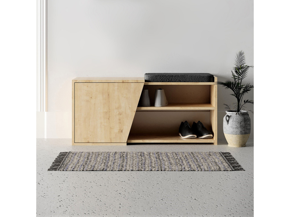 Mueble zapatero de madera "Fiona" - 104 x 37 x 47 cm - Beige