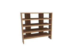 Mueble zapatero de madera "Sargel" - 75 x 31 x 72 cm - Marrón