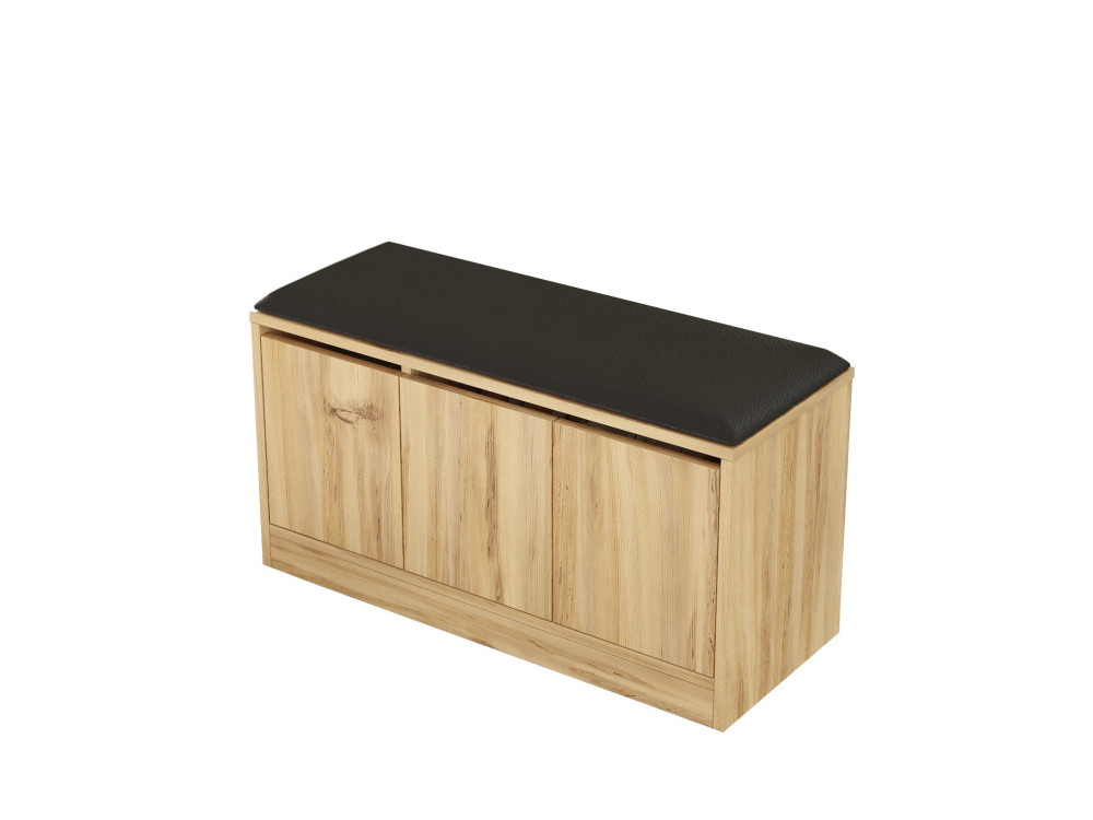 Mueble zapatero de madera "Mirko" - 90 x 35 x 45 cm - Beige