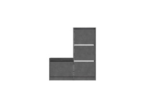 Mueble zapatero de madera "Dude" - 105 x 26 x 118 cm - Gris