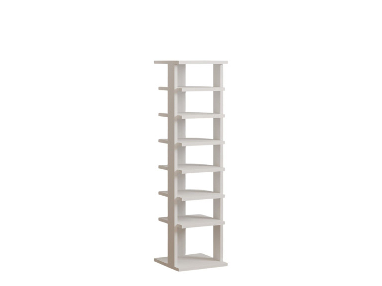 Mueble zapatero de madera "Ayka" - 30 x 30 x 110 cm - Blanco