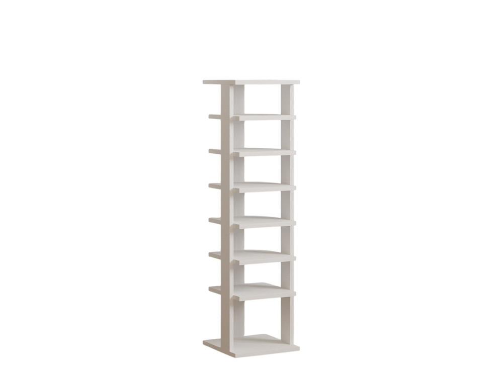 Mueble zapatero de madera "Ayka" - 30 x 30 x 110 cm - Blanco