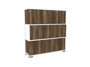 Mueble zapatero de madera "Napolyon" - 90 x 30 x 93 cm - Marrón