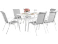 Conjunto de comedor de jardín Córdoba XL 180 de 8 plazas - Gris - Beige