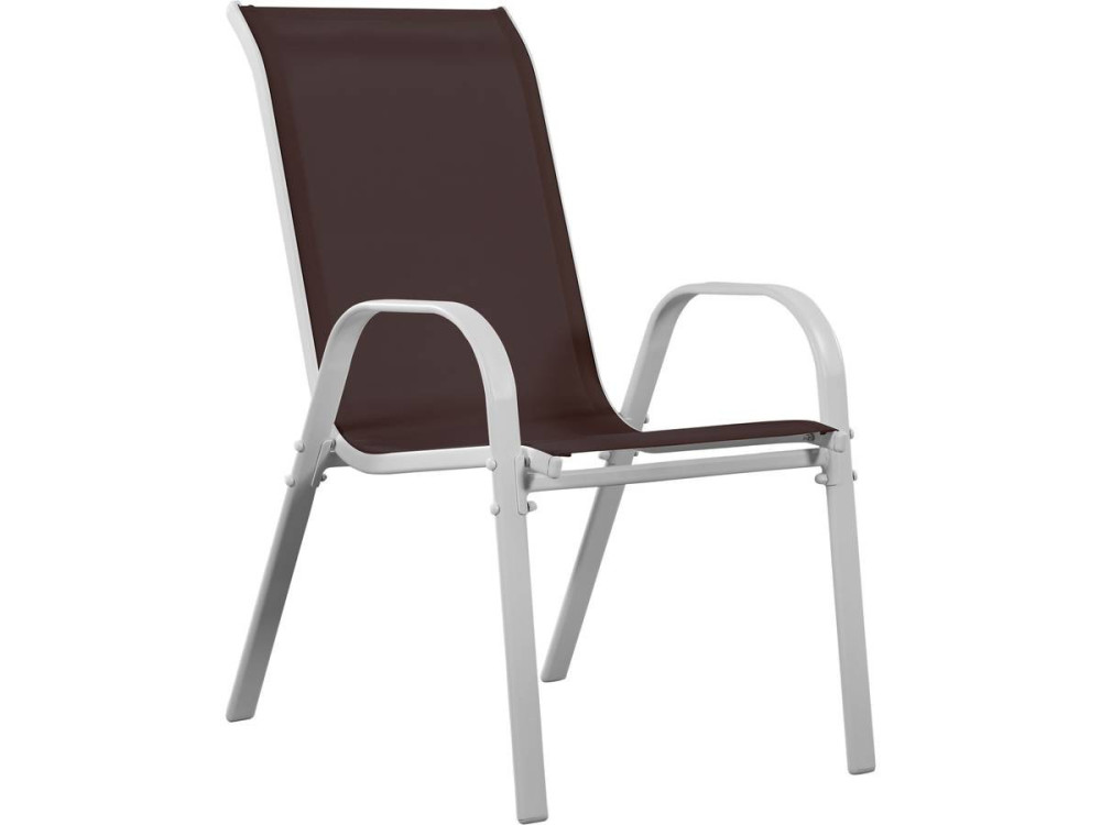 Conjunto De Jardín Mesa + 8 sillas de Textileno "Córdoba" - Topo