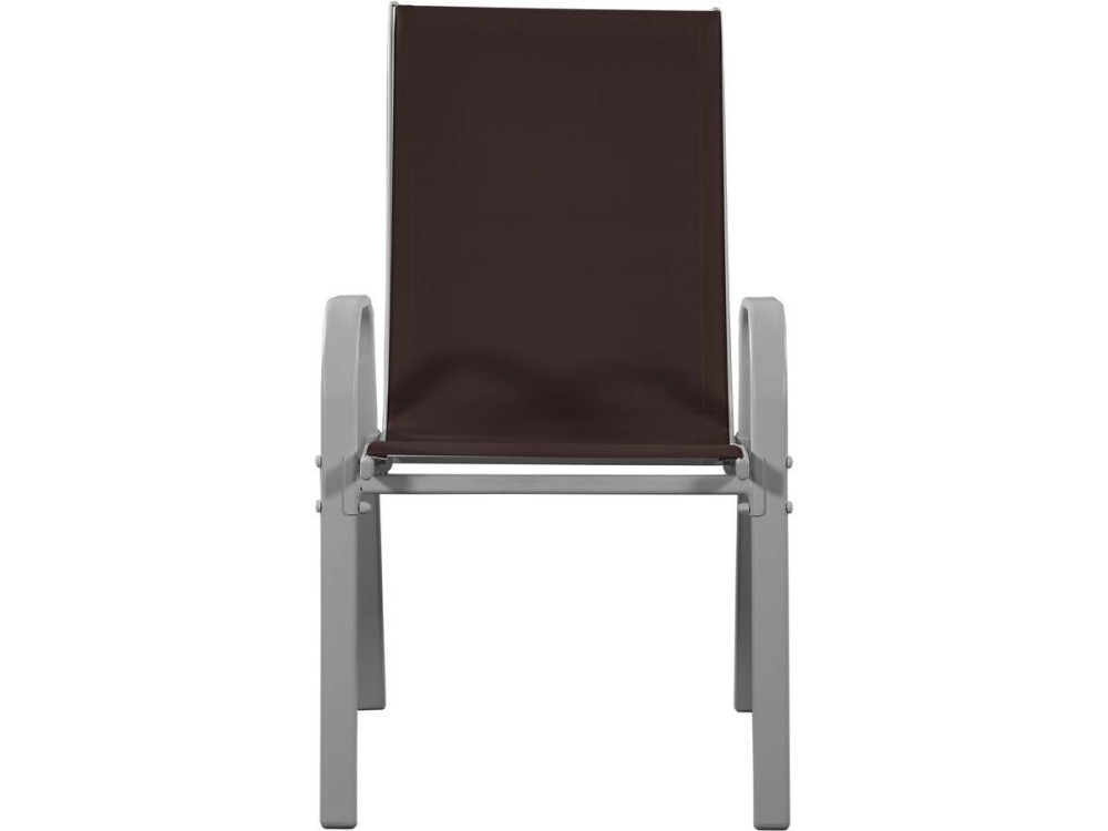 Conjunto De Jardín Mesa + 6 sillas de Textileno "Córdoba" - Topo