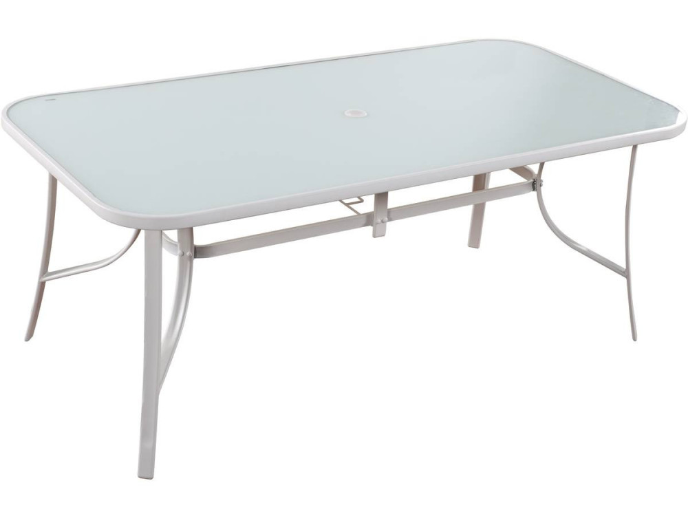 Conjunto De Jardín Mesa + 8 sillas de Textileno "Córdoba" - Crudo