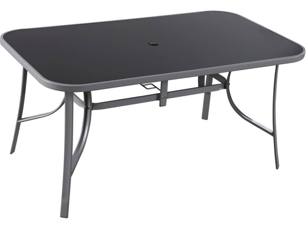 Conjunto De Jardín Mesa + 6 sillas de Textileno "Córdoba + Porto" - Gris Claro