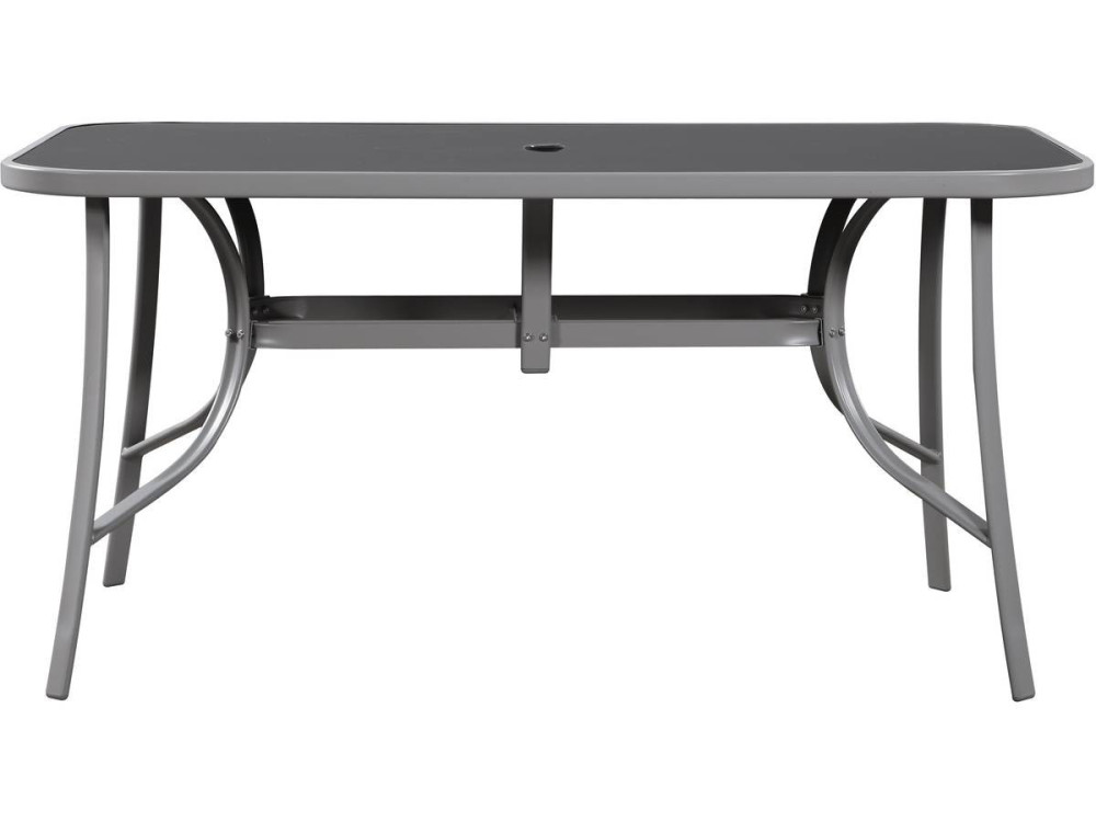 Conjunto De Jardín Mesa + 6 sillas de Textileno "Córdoba + Porto" - Gris Claro