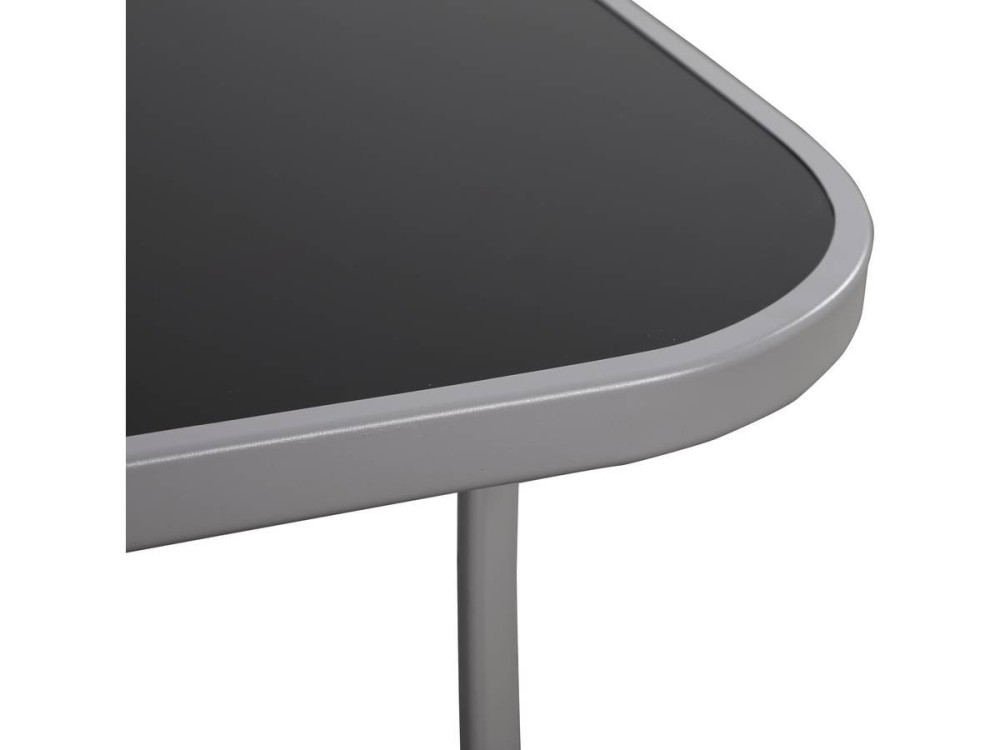 Conjunto De Jardín Mesa + 6 sillas de Textileno "Córdoba + Porto" - Gris Claro