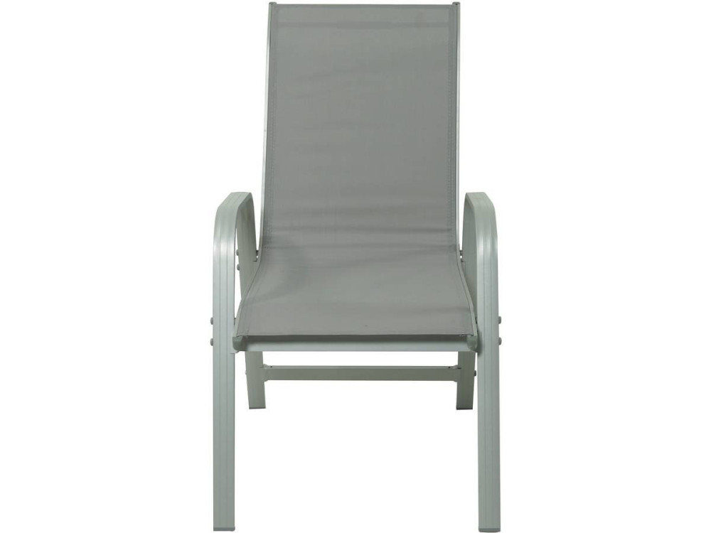 Conjunto De Jardín Mesa + 6 sillas de Textileno "Córdoba + Porto" - Gris Claro