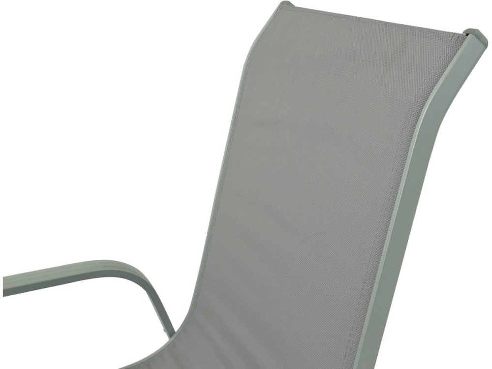 Conjunto De Jardín Mesa + 6 sillas de Textileno "Córdoba + Porto" - Gris Claro
