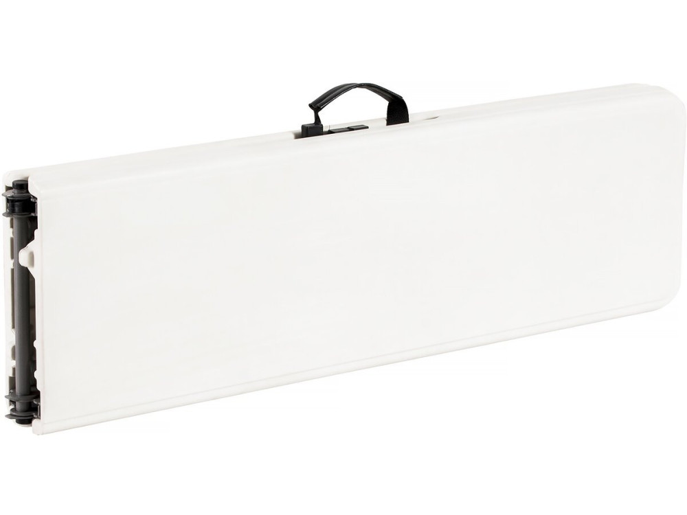 Conjunto de mesa de jardín plegable + 2 bancos "Foldy" - Blanco