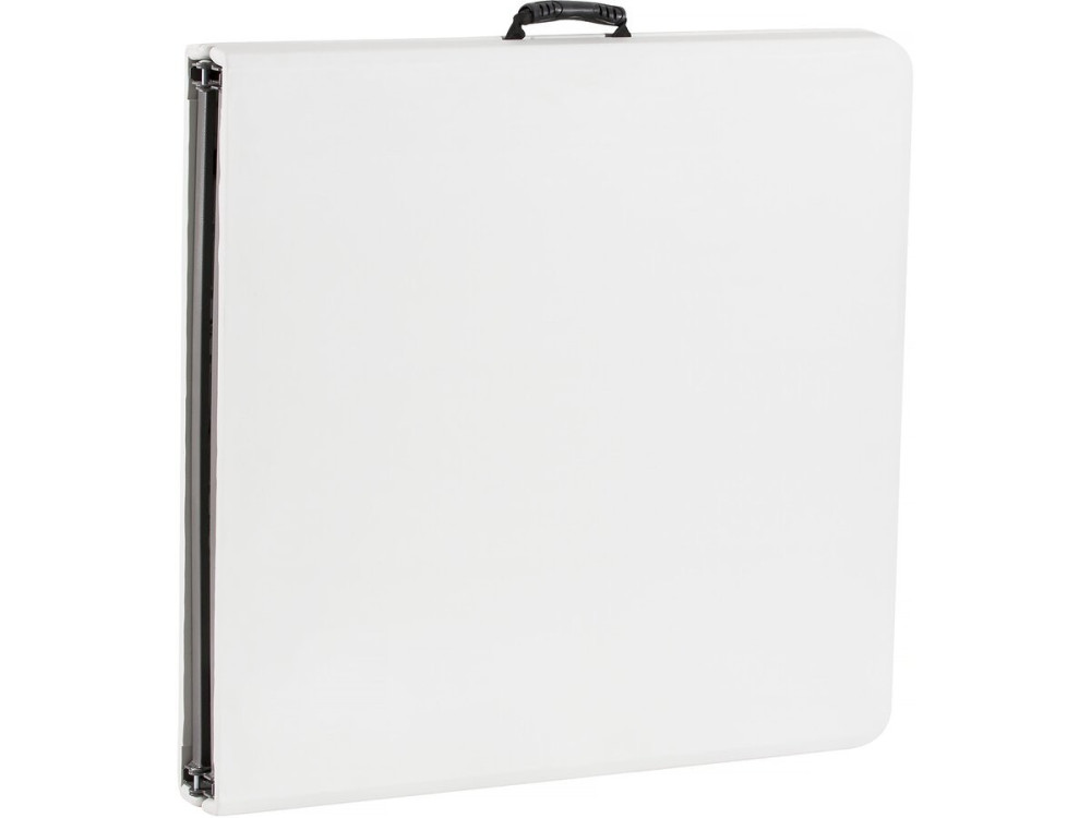 Conjunto de mesa de jardín plegable + 2 bancos "Foldy" - Blanco