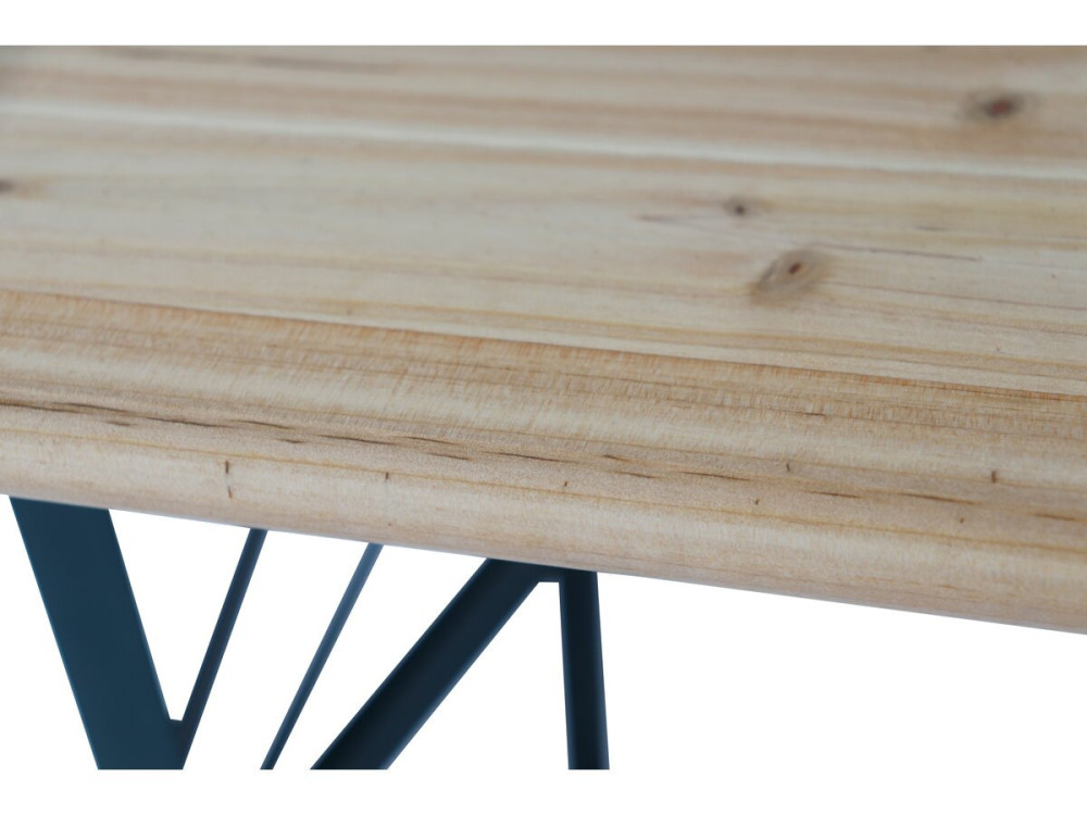 Mesa de jardín plegable tipo brasserie con 2 bancos "Lisboa" - 218 x 59,5 x 75 cm - Marrón