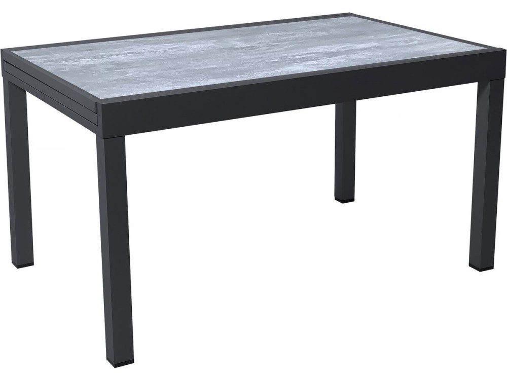Mesa y sillas de jardín "Lagos" de aluminio extensible - 140/280 x 90 x 76 cm - Asientos 8 - Gris claro