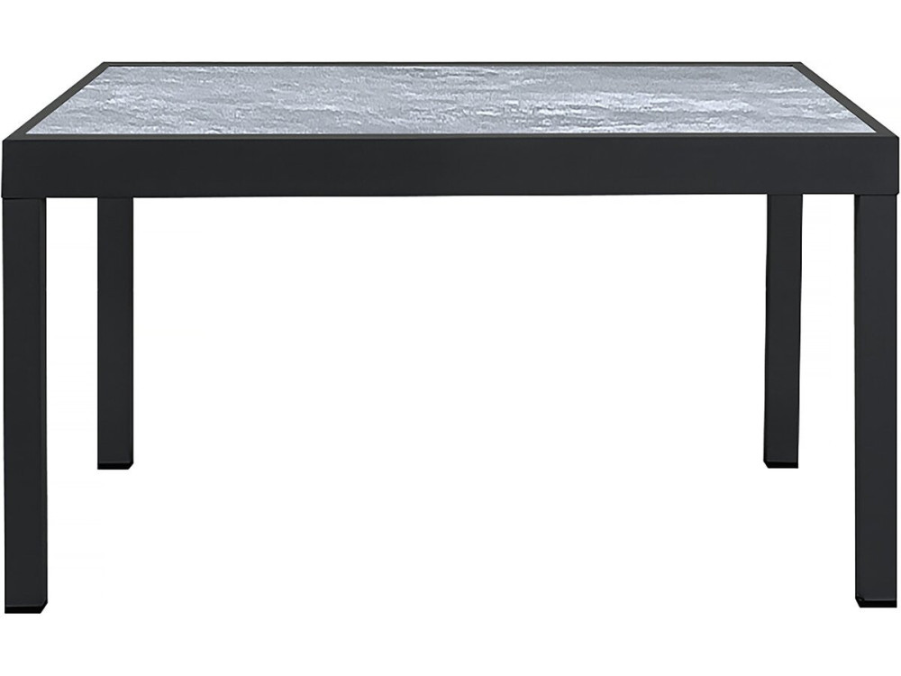 Mesa y sillas de jardín "Lagos" de aluminio extensible - 140/280 x 90 x 76 cm - Asientos 8 - Gris claro