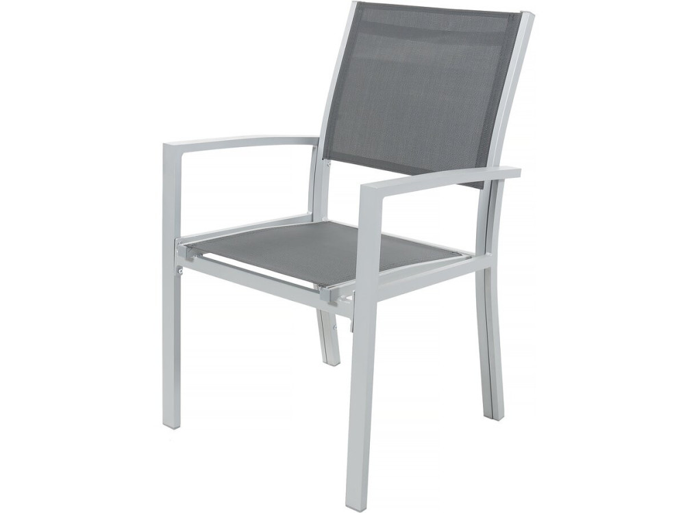 Conjunto de jardín extensible «Lagos» - 200/320 x 105 x 76 cm - 12 plazas - Gris oscuro
