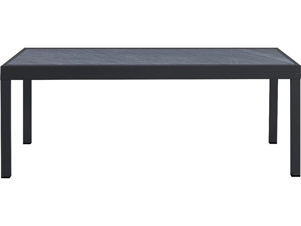 Conjunto de jardín extensible «Lagos» - 200/320 x 105 x 76 cm - 12 plazas - Gris oscuro