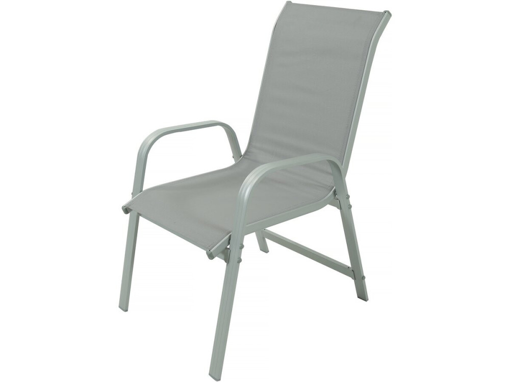 Conjunto de comedor de jardín "Lagos" - 200/320 x 105 x 76 cm - 10 sillas - Gris claro