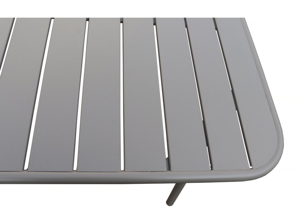Conjunto de muebles de jardín metálicos "Bilbao" - 6 plazas - Taupe