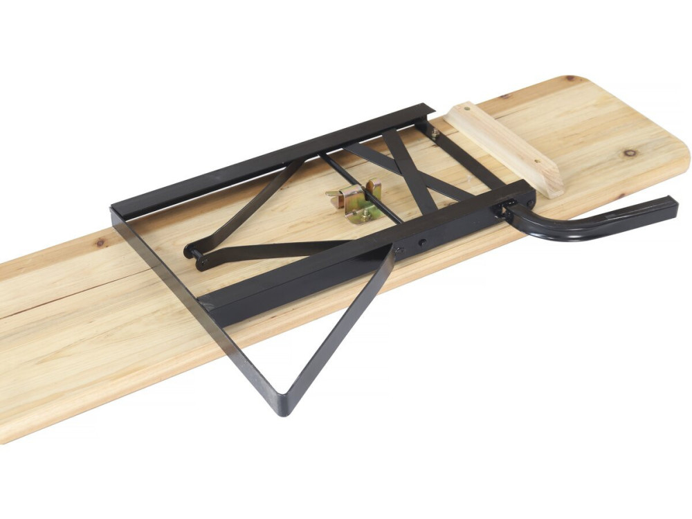 Juego de brasserie de madera para jardín "Lisboa" con respaldo - 180 cm - Marrón