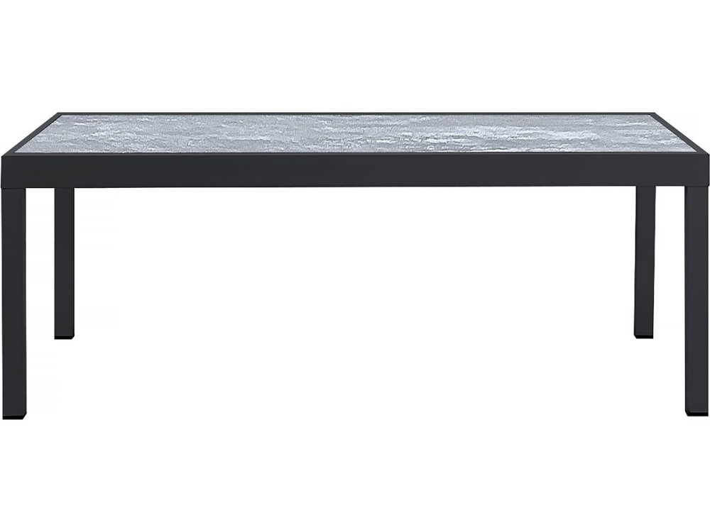 Mesa y sillas de jardín "Lagos" de aluminio extensible - 200/320 x 105 x 76 cm - Topo - 10 plazas