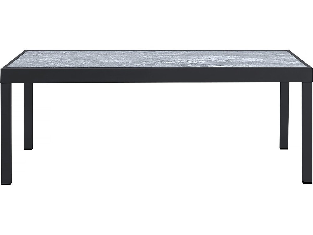 Mesa y sillas de jardín "Lagos" de aluminio extensible - 200/320 x 105 x 76 cm - Topo - 12 plazas