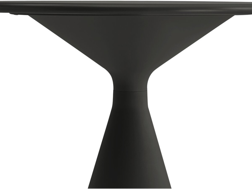 Mesa de jardín bistro apilable "Néora" y sillas altas - 2 plazas - Negro