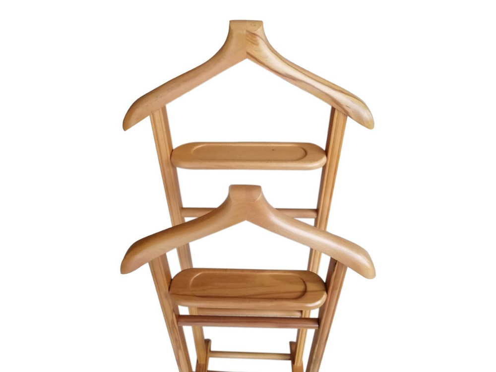 Perchero de madera "Beta" - 33 x 46 x 120 cm - Beige