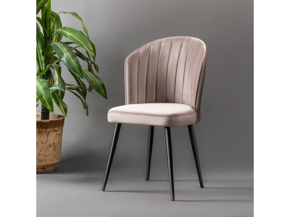 Juego de sillas de madera "Rubi" (2 piezas) - 52 x 42 x 85 cm - Cappuccino