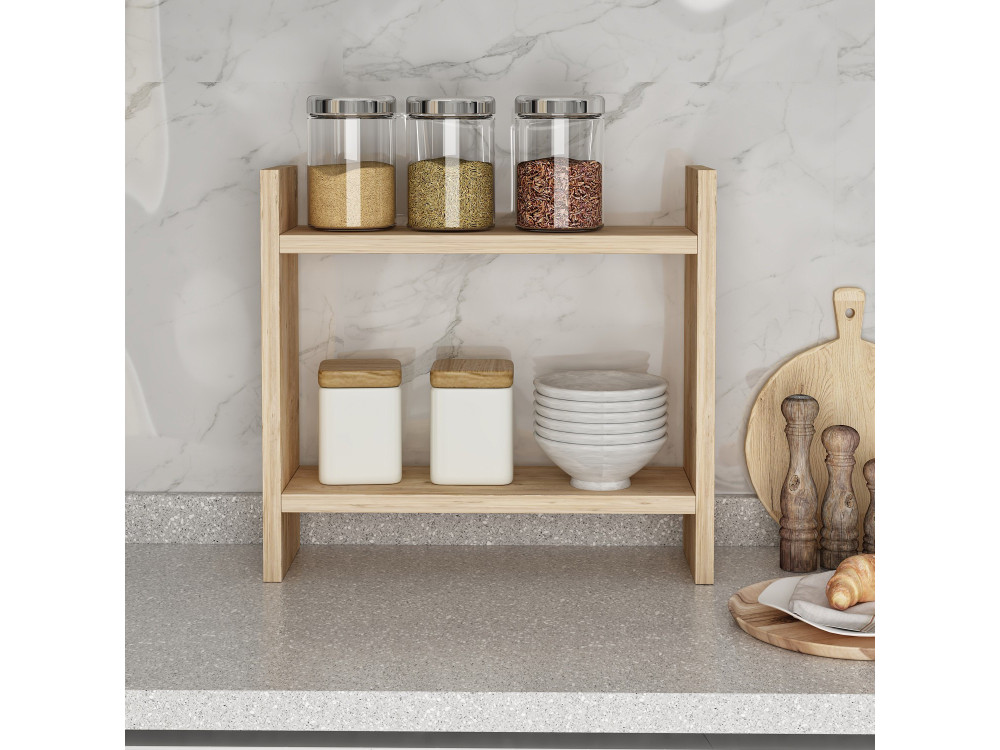 Estante de cocina de madera "Denver" - 34 x 10 x 30 cm - pino atlántico