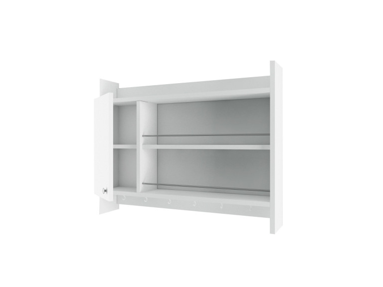 Estante de cocina de madera "Knerr" - 85 x 13 x 65 cm - Blanco