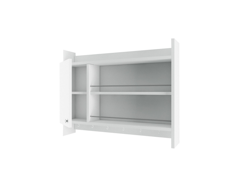 Estante de cocina de madera "Knerr" - 85 x 13 x 65 cm - Blanco
